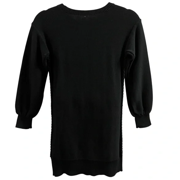 GAP KIDS DRESS, Size L / 10, Black Long Sleeve Cable Knit Sweater Dress. - Picture 9 of 13